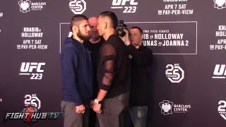 MAX HOLLOWAY VS KHABIB NURMAGOMEDOV UFC 223 MEDIA FACE-OFF