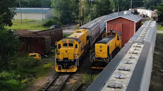 AC&J Railroad with a GE U23B "U Boat" HZRX 2391 and Alco S1 in Jefferson Ohio