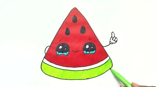 "Let's Draw: Watermelon Wonder for Kids " ,kids learning adventures