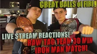 LIVE REACTIONS!  WWE GREAT BALLS OF FIRE RAW TAG TEAM MATCH!!!