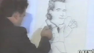 Caricaturas durante musical no SABADÃO SERTANEJO anos 90