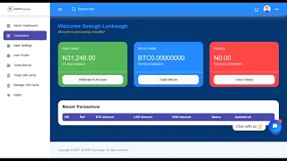 PHP Laravel Bitcoin and Gift Card Trading website