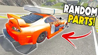 Which RANDOMLY GENERATED Car Can Jump The Furthest On Car Jump Arena? - BeamNG Mods