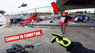 ONE HOUR OF RIDING MY SURRON IN LA COMPTON GANG ZONES (CRIPS & BLOODS) #2