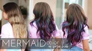 Mermaid Hair Color on Virgin Hair | Vivid Balayage Tutorial (One Easy Step!)