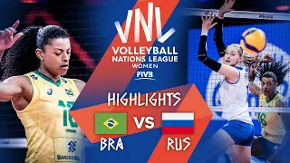 BRA vs. RUS - Highlights Week 2 | Women's VNL 2021