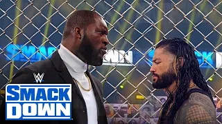 WWE March 19, 2021 - Roman Reigns Vs Omos Jordan Omogbehin : Hell In A Cell Match - Smackdown 2021
