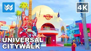 [4K] Universal City Walk Hollywood in Los Angeles, California USA - Walking Tour & Travel Guide 🎧