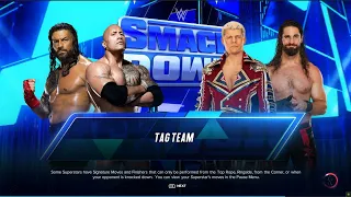 WWE2K24-The Rock & Roman Reigns Vs Cody Rhodes & Seth Rollins TAG Team Match #beatthefungaming