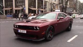 Dodge Hellcat Challenger Taxi in the streets of Dusseldorf