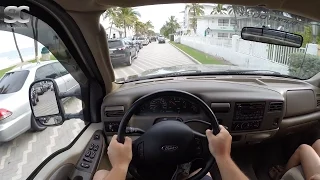 Ford F-250 Super Duty 6.0 PowerStroke V8 Diesel (2003) - POV City Drive Florida, USA