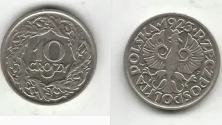 1923 POLSKA 10 GROSZY coin VALUE