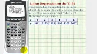 Basic Linear Regression Example on the TI84