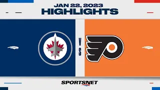 NHL Highlights | Jets vs. Flyers - January 22, 2023