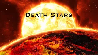 Planet Earth is in danger. Death stars engulf planets (4K video UHD)