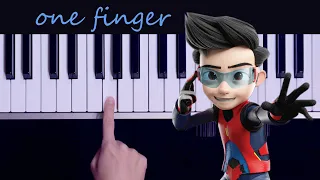 Ejen Ali The Movie - Bukalah Matamu / one finger EASY piano tutorial (melodica tutorial)