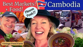 CAMBODIA!!! 🇰🇭 Delicious Food!!! + Real Local Markets!!!😋🍜🛺 🇰🇭