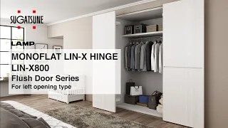 [INSTRUCTIONS 🛠] MONOFLAT LIN-X HINGE LIN-X800 Flush Door Series  - Sugatsune Global