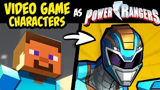 What if FAMOUS VIDEO GAME CHARACTERS Were POWER RANGERS?! (Story & Speedpaint)