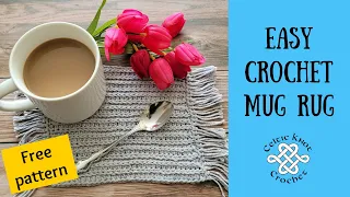 How to Crochet a Beginner Mug Rug