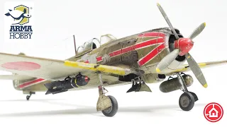 Arma Hobby 1/72 Nakajima Ki-84 Hayate - Scale model aircraft kit build.