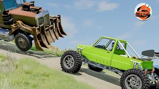 Cliff Drop Car Crashes #17 - BeamNG Drive Crash Driven