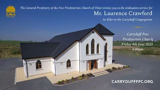 Ordination service for Mr. Laurence Crawford