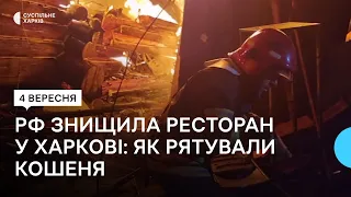 Харківські рятувальники дістали з-під завалів ресторану кошеня