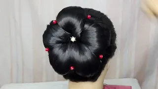 New very easy 5 petal flower hairstyle for girls