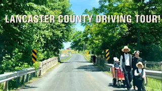 Lancaster Amish Country Scenic Driving Tour! Lancaster to New Holland! Back Country Roads. 4K!