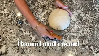 Artisan Sourdough BREAD Baking- Shaping a round (boule) dough