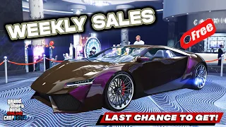 GTA 5 Online WEEKLY UPDATE | FREE Expensive CARS! CARS TO BUY! | Rare Cars | SALES