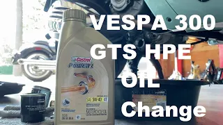 Oil Change - 2021 Vespa 300 GTS HPE