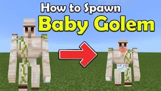 How to Spawn a BABY IRON GOLEM | Minecraft PE