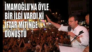 İmamoğlu, Muharrem iftarına gitti ancak yurttaşların yoğun ilgisi nedeniyle katılamadı.