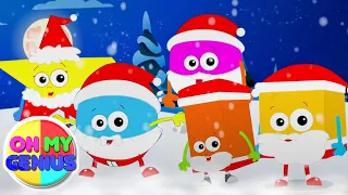 Five Fat Santas | Christmas Songs | Xmas Music | Christmas Carols | Nursery Rhymes with Oh My Genius