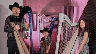 Marily Y Chalino Mendoza Niños cantando y tocando Arpa con su Papa Raza Michoacana(Mejor Me Voy)2021