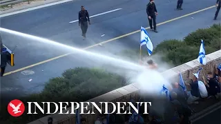 Israeli police fire water cannons at protesters after controversial judicial bill passes