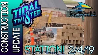 Station! | Tidal Twister + Journey to Atlantis Construction Update 2/4/19 | SeaWorld San Diego