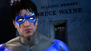 Nightwing cries at Batman's Grave | EMOTIONAL (Cut Scene)