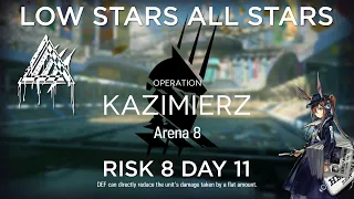 Arknights CC#6 Day 11 Arena 8 Risk 8 Guide Low Stars All Stars