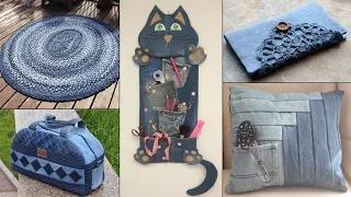 10 Personal & Home Useful ! Amazing Craft With Old Jeans #GirlsHacks