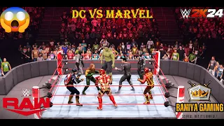 MARVEL Avengers vs. DC 8-Man Superhero Battle Royal Elimination Match | #wwe #wwe2k24 #marvel #dc