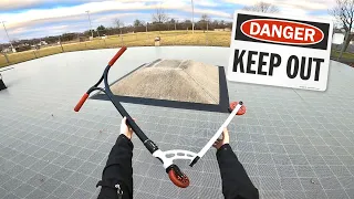 Snuck into PERMANENTLY Closed Skatepark *Kicked OUT*