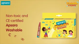 Apsara Washable Crayons|12 Non-toxic Crayons