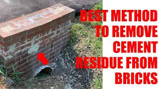 How To Remove Cement Residue From Bricks. The Best Method Is The Grinder.