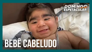 Conheça o "bebê cabeludo" que virou sensação na internet