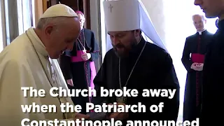 Pope Francis meets Russian Orthodox metropolitan days after split
