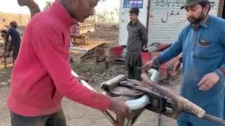 How to Pipe bending on bending machine | amazing process of pipe bending on diy