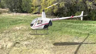 R22 Beta II backyard landing